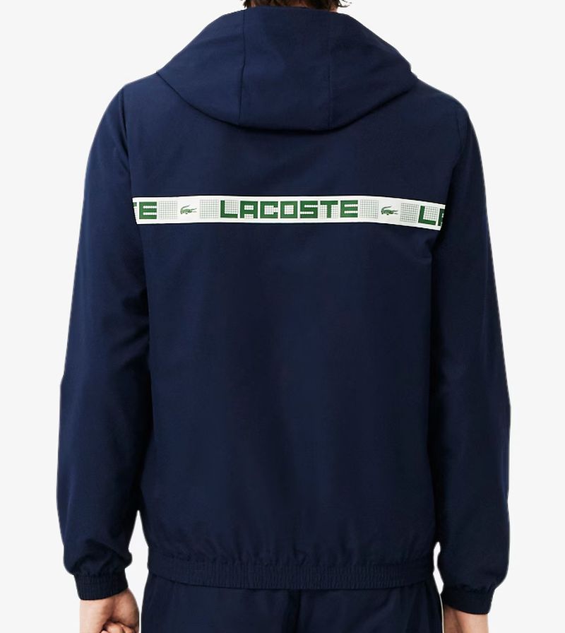 Męski dres tenisowy Lacoste Logo Stripe Tennis - midnight blue